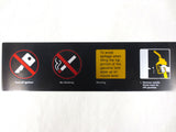 Vintage Gas Pump Metal Sign Decal 25 x 4", Turn Off Ignition, No Smoking Warning