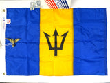 Vintage Barbados Yacht Boat Pole Bow Flag 2 X 3' by Dettra, Bracket Eagle, NOS