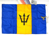 Vintage Barbados Yacht Boat Pole Bow Flag 2 X 3' by Dettra, Bracket Eagle, NOS