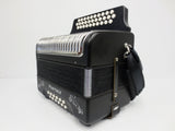 Hohner Panther Button Accordion, GCF Sol Diatonic Accordion, With Straps & Book