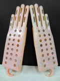 Vintage Mid Century 1950s Pink Glove Dryers Forms Hangers 10" 3D Dimension