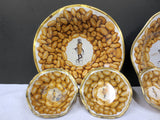 Vintage Mr. Peanut Metal Bowls Set of 6, Peanuts Serving Plates 3" and 6", Tin