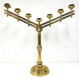 Vintage Catholic Church Brass Altar Candelabra 25" Candlestick Holder, Swivels