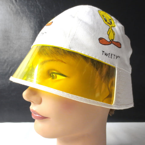 Vintage Tweety Bird Child Cap Hat with Translucent Yellow Visor, Cotton, Medium