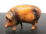 Vintage Lead Toy Painted Pig Farm Animal, Marked Made in England, 1 1/2"