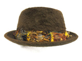 Vintage 1950's BILTMORE POLAR Fedora Hat, Fur Felt & Feathers, 7 1/8" Medium 57c