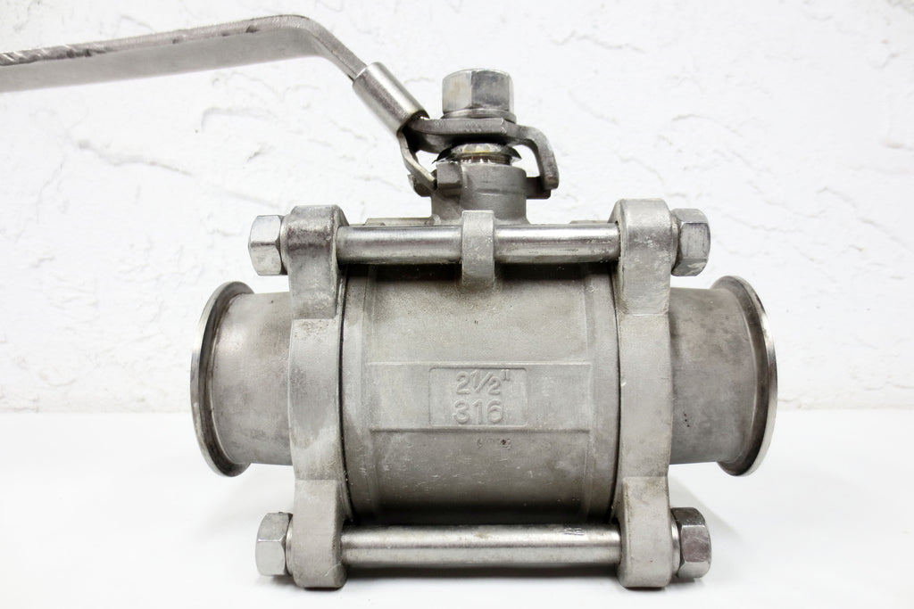 2 1/2" Stainless Steel Ball Valve #316, 1000 Psi WOG with 3" Flanges, Industrial
