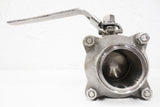 2 1/2" Stainless Steel Ball Valve #316, 1000 Psi WOG with 3" Flanges, Industrial