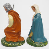 Lot 2 Vintage Manger Figurines 5" Mary and Joseph, Christmas Creche, Italy