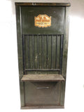 Antique US Post Office Teller Cabinet 46", Post Office Metal Cabinet, Built-In W