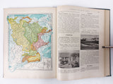 Antique 1910 Geography Book 10X8" Ontario School, 100+ Color Maps/Illustrations