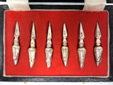 Vintage Birks Jewelry Silver Plated Corn Picks Skewers Holders, JB Scotland Hall