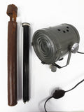 Vintage BKD Germany Camera Tripod 38" with Theater Spotlight Stage Lamp 5" Dia.