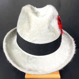 Vintage Luxury Fedora Hat by Biltmore Canadian Beaver Finish Size 7 1/4 Feathers