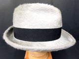 Vintage Luxury Fedora Hat by Biltmore Canadian Beaver Finish Size 7 1/4 Feathers