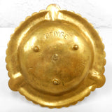 Antique Art Nouveau Solid Brass Match Holder Astray 5", Signed DL Déposé No. 5