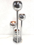 Vintage Mid Century Chrome Lamp Light 27", Atomic Age, 4 Chrome Balls, Eames Reggiani Style