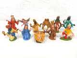 11 Vintage Christmas Manger Creche Figurines Made in Italy, Matching Set, Angel, Kings, Wizards, Beggar, Camel, Baby Jesus, Mary, Joseph