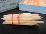 Antique 1890's French Toothpicks Cure-Dents from Paris, Original Box, Never Used NOS, E.A. Paris