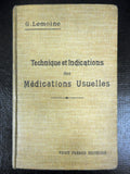 Antique 1903 Medical Book on Medication Use and Technics by Doctor G. Lemoine, Bloodletting, Cold Bath, Purgative, Paris, France