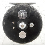 Vintage 1950's Fly Fish Reel 2 7/8" Dia. Signed Ocean City Plymouth Model 77, Ajustable Fly Wheel Drag, On Off Pawl Switch