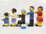 Vintage 1970's Lego Family Playset #200, Complete, Articulated, Boy, Girl, Man, Woman, Grandmother on a Bench