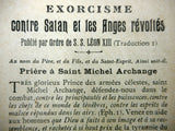 Antique 1910 1920 French Exorcism Booklets Against Satan and Revolted Angels, True Face of God, Monthly Prayers in Preparation to Death