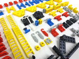 Vintage 1970's Lego Legoland 90+ Rare Vehicle and Connector Parts Lot, Tractor, Dump truck, Helicopter, Car, Airplane, Ladders, Pulleys
