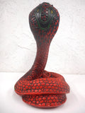 Vintage King Cobra Statue Sculpture 17" Tall Signed Universal Statuary Chicago 1967 #422, Hand Carved, Limited Edition, Lucchesi