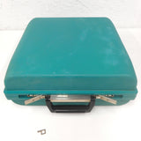 Vintage Olivetti Studio 45 Portable Typewriter, Teal Green Turquoise, Retro Mid Century Design, Original Case and Key, Made in Spain
