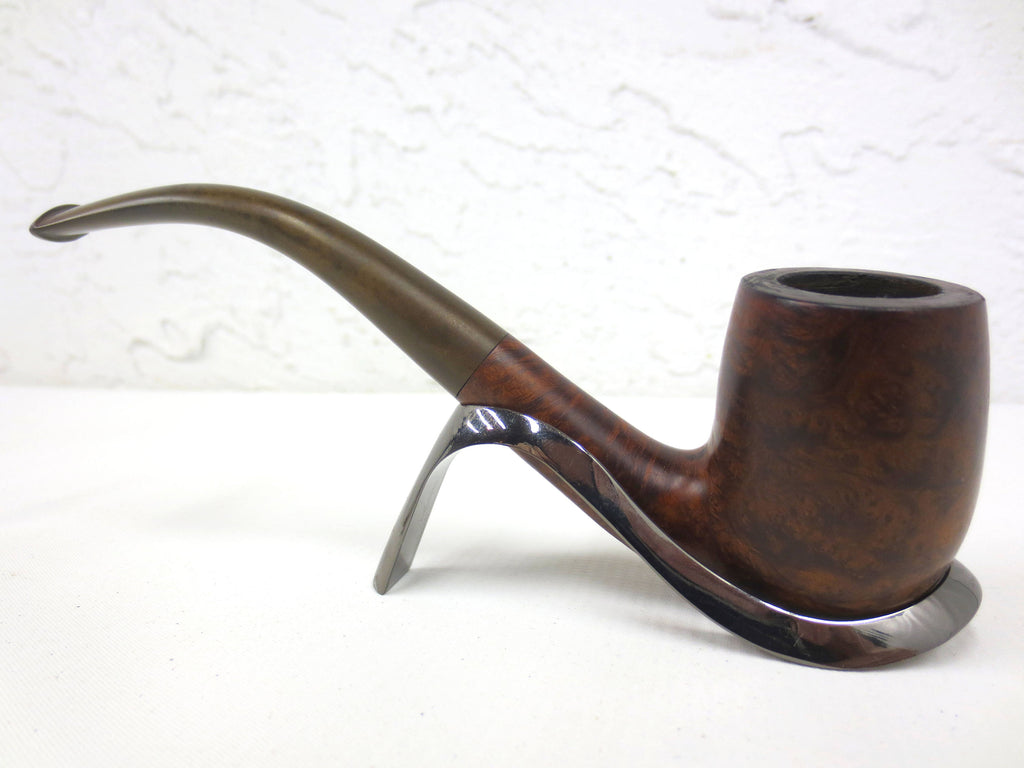 Vintage Estate Tobacco Pipe Signed Hilson Flair from Belgium, 16" Long and Curved, 2" Tall Bowl, No 18