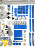 Vintage 1980 Lego Legoland Space Beta I Command Base 6970, 150+ Original Pieces Lot, Gray Blue Yellow and White