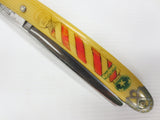 Antique Barber Straight Razor 9 1/2" Bellefontaine Barber's Gem from Montreal, Germany, Hand Painted Barber's Pole, Original Box