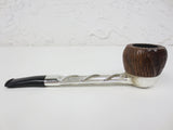 Vintage Modernist Estate Tobacco Pipe by Kool Smoke England 5 3/4", Nylon and Wood, Removable Bowl, NOS Never Used
