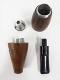 Vintage Torpedo Zeppelin Estate Tobacco Pipe 5 1/2" Hand Carved, Made in Italy, Disassembles 4 Parts, Aluminum Filter