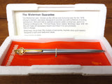 Vintage Limited Edition Waterman Ball Pen Montreal 1976 Olympics, 3D Olympics Emblem on Clip, Two Tone Silver & Gold, Box and Warranty
