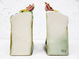 Vintage 1950's Ceramic Bookends Deer Fawn Bambi Baby Animal, Matchin Pair, Made in Japan, 6 X 4"