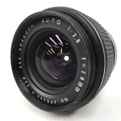 Vintage Rexagon Auto Camera Lens Prime 28mm f/2.8 M42 Screw Mount