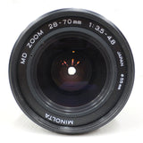 Vintage Minolta MD Zoom Lens SR-mount, 28-70mm f/3.5-4.8, Macro, Manual-focus SLR, Serial 55205796, Made in Japan