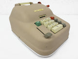 Vintage Manual Adding Machine Calculator by Monro Orange New Jersey, Made in Germany, Green & Red Keys, Model 811 H 14