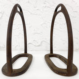 Antique Victorian 1900's Brass Side Saddle Stirrups signed Whippy & Co 5 3/4" Tall, Made in London England, Matching Pair, Ready to Ride