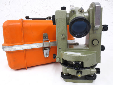 Pentax Geotect GT-4B Surveyor Level Transit Theodolite with Hard Case, 28X Scope, 20" Glass Circle, All Metal Body, Made in Japan