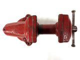 Vintage York Baby Bullet Type Vise Vice 2.5" Jaws model 80, Original Red, Bench Type Vise, Rotating Base