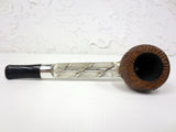 Vintage Modernist Estate Tobacco Pipe by Kool Smoke England 5 3/4", Nylon and Wood, Removable Bowl, NOS Never Used