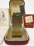 Vintage 1960's Dunhill Rollagas Lighter Gold Silver Two Tone with Original Box, Warranty, Manual and Unused Cleaning Brush Kit