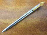 Vintage Limited Edition Waterman Ball Pen Montreal 1976 Olympics, 3D Olympics Emblem on Clip, Two Tone Silver & Gold, Box and Warranty