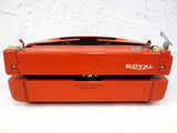 Vintage 1964 Royal Safari Typewriter Orange Color, Mid Century Modern Design, Fully Functional, Original Ribbon, Manual & Receipt