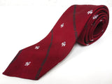 Vintage Mensa International IQ Society Neck Tie 53" Long, Dark Red with Mesa Emblem and Name, Cool Nerdy Necktie