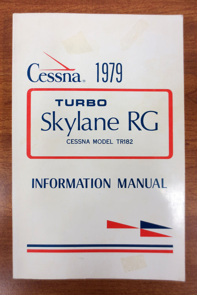 Vintage 1979 Cessna Airplane Pilots' Manual, Turbo Skyland RG Cessna Model TR182, 200 pages, Illustrated