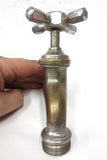 Antique Mueller Chrome Plated Solid Brass Outdoor Faucet, Cold Water Handle Knob